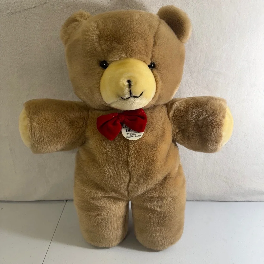 VTG Gerber G R Bear Plush Stuffed Animal Bow Official Mascot Childrens‎ Center